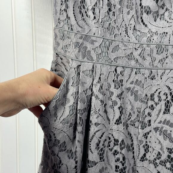 CeCe by Cynthia Steffe Women's Gray Lace Cocktail Classy Romper Size 0 - Picture 6 of 8